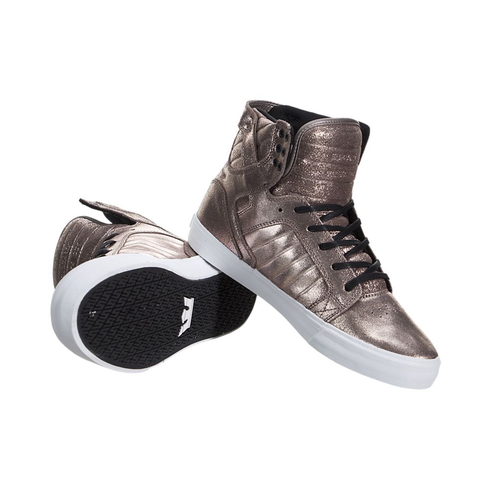 Baskets Montantes Supra SkyTop Or Rose Rose Gold Metallic/White Homme | GYB-27363660